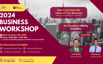 Workshop: How to Increase the Value of Your Business (Upcoming Date to be Published Soon)